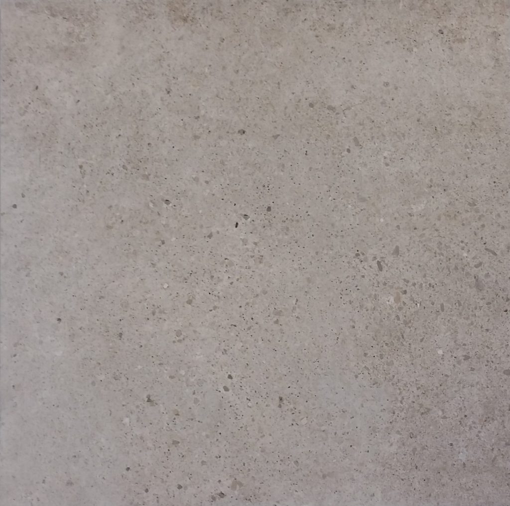 Close-up of medium gray textured tile.